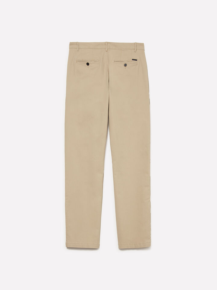 Cream white chinos - men's chino trousers - Beige | Sisley image number 2
